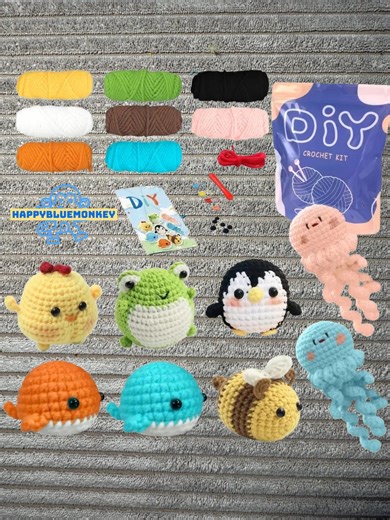 Crochet Kit: Beginner Animal Plushies DIY Craft Gift - Etsy