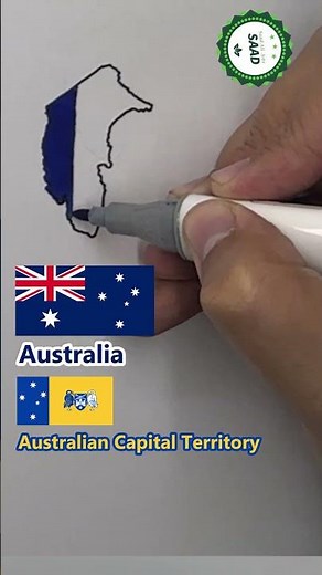 Australian Capital Territory flag map drawing 🇦🇺 | ACT flag map drawing