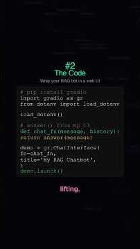 Part 15 - Build a Chatbot Web UI in 3 Lines of Python! | Gradio - The Easiest Way to Build AI Apps