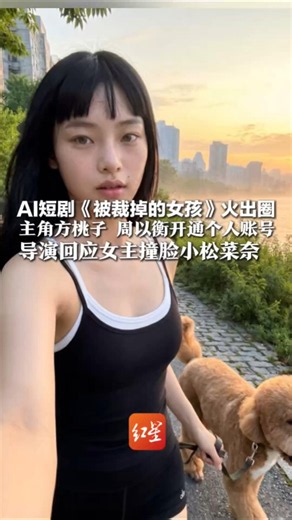 AI短剧《被裁掉的女孩》火出圈 主角方桃子 周以衡开通个人账号导演回应女主撞脸小松菜奈 “除了那两颗痣 没有任何地方像”