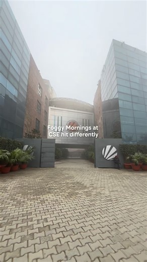 The School of Computer Science and Engineering takes on a completely different persona when the morning fog settles in. There is a unique silence that hits as you approach the building, with the mist heavy enough to blur the surroundings and sharpen your focus for the day ahead. Before the screens light up and the code starts flowing, the campus offers this brief, frozen moment of stillness. LPU CSE, School of Computer Science and Engineering, foggy campus morning, winter at LPU, computer scienc