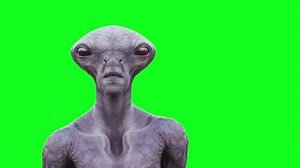 Scary Alien green screen animation.