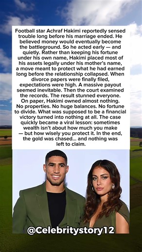 The Smartest Move He Made Before the Divorce. Achraf Hakimi. #shorts #celebrity #hollywood