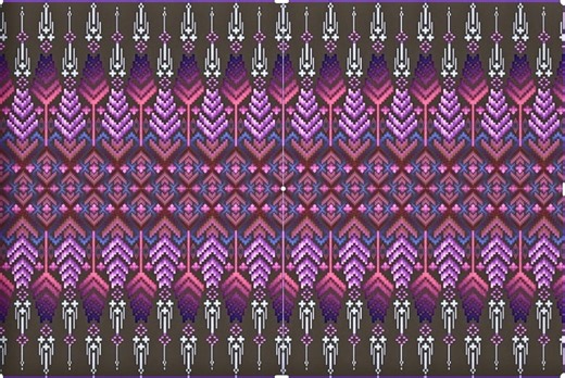 Tribal Pixel Pattern Pink Purple | Modern Ethnic Ikat Fabric Design,textile Print,handmade Fabric. - Etsy