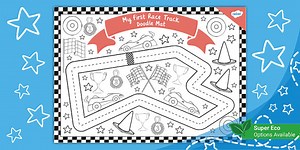 My First Race Track Doodle Mat