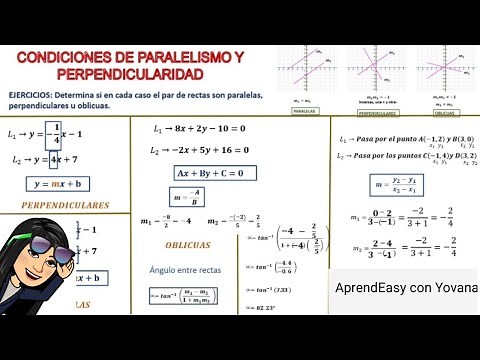 LINE: Parallelism and perpendicularity between lines. Angle between lines. EASY. 4 examples