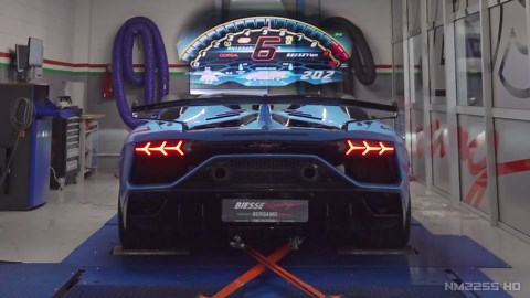 Lamborghini Aventador SVJ Dyno Test V12 Engine Sound