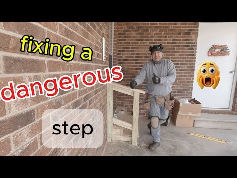 Fixing dangerous steps, and adding a solid handrail