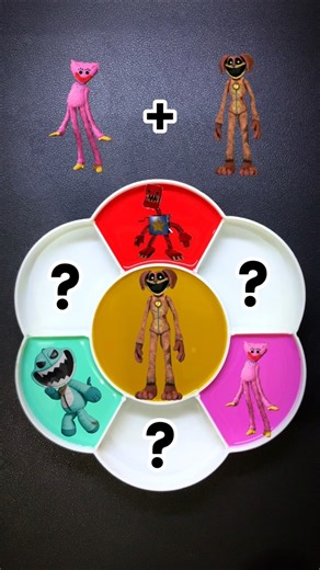 Poppy Playtime Color Mixing🧟 Lets Guess the Final Color!??🎼 #colormixing #poppyplaytime #asmr #art