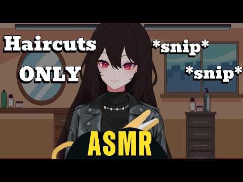 【ASMR】⚠️ Haircut ONLY! ✂️ (BIG crisp scissors)