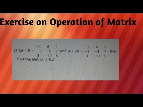 Solving Matrix Equation Grade-11 Unit -3 #matrix