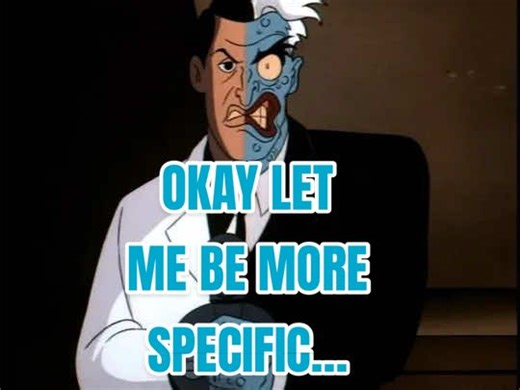 Clarifying my Two-Face video from yesterday 👉 @The Panda Redd #batman #dc #twoface #opinion