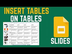 How To Insert Tables In Google Slides