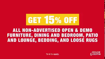 5.9K views · 27 reactions | Our Open & Demo Sale is now on! This long weekend only, get 15% off all non-advertised open and demo furniture, dining and bedroom, patio and lounge, bedding, and loose rugs and 7.5% off all non-advertised open and demo appliances and audiovisual. Valid until 18 June 2023, in-store only https://fal.cn/3z6zP . Ts & Cs apply. | House & Home | Facebook