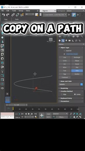 Copy on Irregular Path | 3dsmax #3dsmax #3dsmaxmodeling #3dsmaxtips #path
