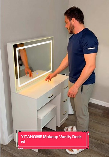 Yitahome Makeup Vanity Desk with LED Lights