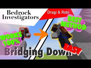 How to bridge down in Minecraft SUPER EASY* (bedrock only)