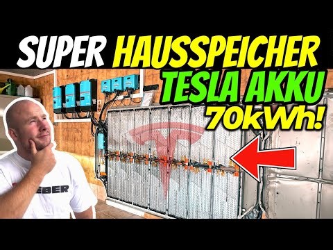 Tesla battery converted into a home storage system - 70kWh - The future of electric car batteries...
