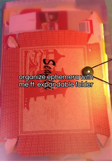 organize ephemera/junk with me ft. expandable folder 🗂️ #junkjournal #journaling #journalwithme #organizewithme #organize