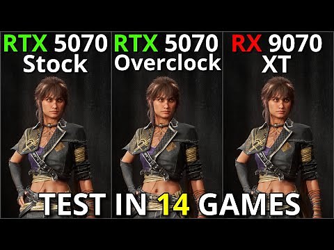 RTX 5070 Stock vs RTX 5070 OC vs RX 9070 XT | 14 Games Tested | 1440p Performance