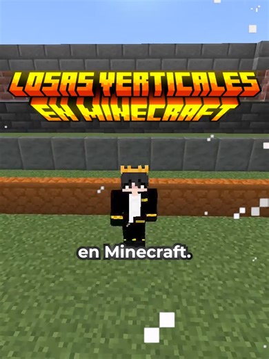 De esta forma podrás conseguir losas verticales en minecraft #MonZ #MonZMC #minecraft