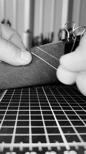 Hand stitched navy blue bison backpack in the works. #handmade #handmadeleathergoods #handstitched #handstitchedleather #madeintheusa #handcrafted #leatherwork #supportsmallbusiness #madeintheusa🇺🇸 #leather | Night Shift Leather - Indiana