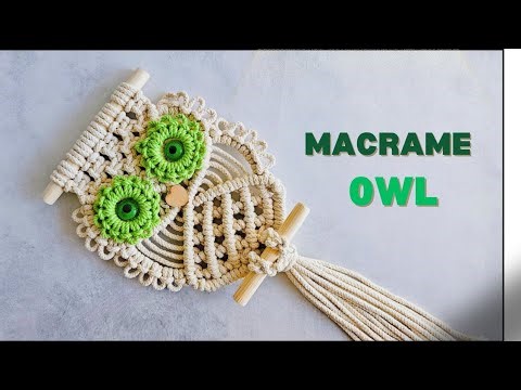 MACRAME OWL WALL HANGING TUTORIAL || Búho de macramé #viralvideo #youtubevideo #diy