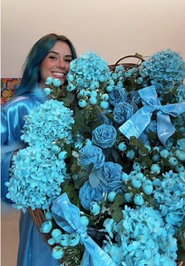 🥹💐🩵🩵💙 #fyp #diadasmulheres #buque #flores