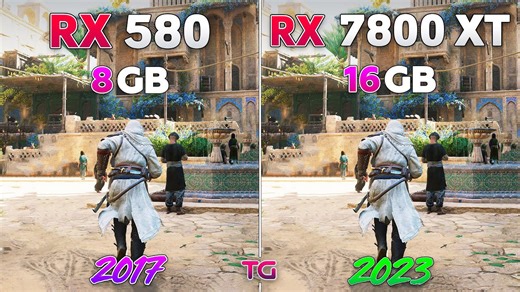 RX 580 vs RX 7800 XT - 6 years difference