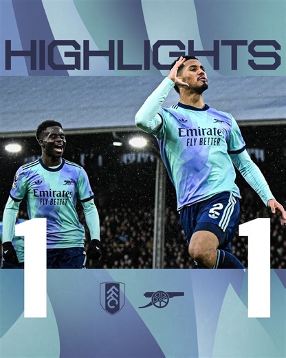 2.9M views · 81K reactions | Watch the highlights from our 1-1 draw with Fulham  | Arsenal | Facebook