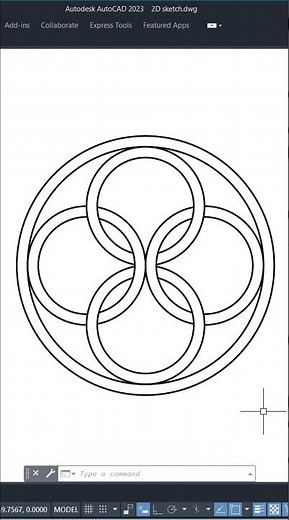 AutoCAD 2D Practice Drawing | AutoCAD Exercise drawing #autocad2026 #2ddrawing #design