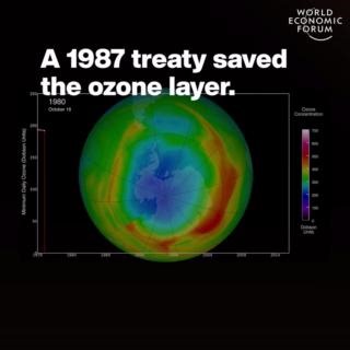 The Montreal Protocol saved the #ozone layer - and it also averted the loss of more than half a million km2 of Arctic sea ice. 16 September is the International Day for the Preservation of the Ozone Layer. The World Economic Forum’s Earth Observation community brings tech providers and experts together to capture data that supports climate action. Learn more here: https://ow.ly/CtMZ50TnUsc #OzoneDay | World Economic Forum