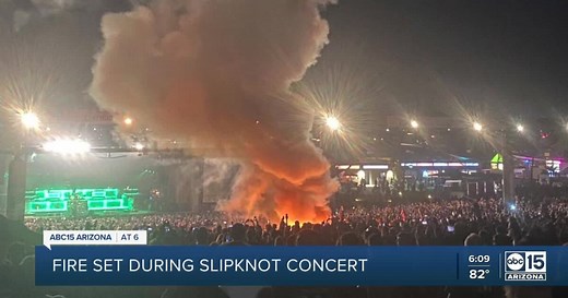 Video: Fire started at Slipknot concert in Phoenix