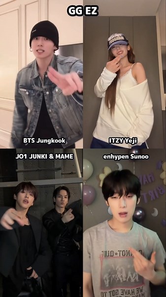GG EZ BTS Jungkook / ITZY Yeji / enhypen Sunoo / JO1 Junki & MAME Who did best