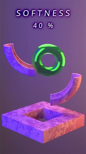 0% to 100% torus slide 3D Soft Body Simulation in houdini