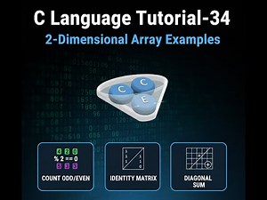 C Language Tutorial-34 | 2-Dimensional Array Examples in C