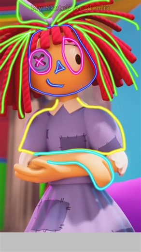 How to Draw RAGATHA from The Amazing Digital Circus 🪡 Doodle Art #shorts #drawing #tadc #ragatha