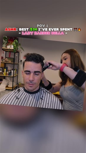 ASMR: Best $24 I've ever spent✂️🔥 - Lady Barber Bella - #asmr #asmrmassage #asmrsleep #ladybarberasmr