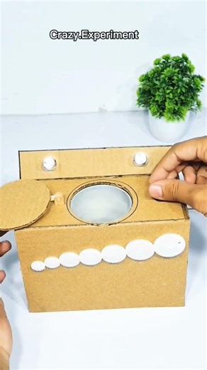 Diy mini washing machine with cardboard | science project #diy #shorts