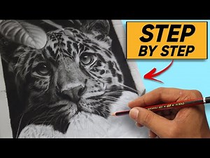 Drawing Hyper Realistic Leopard - Real-time Shading - Part 7