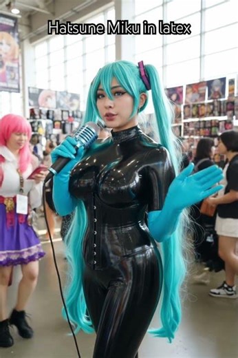 Latex Hatsune Miku Cosplay