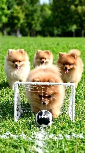 dogs Playing football