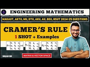 Cramer's Rule | System of Linear Equation | Determinant | PYQ | Linear Algebra