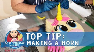 9K views | Baker Girl Lou shows us how to make the horn for your unicorn cake.. | Cake 2 The Rescue - DIY Cake Kits | Facebook