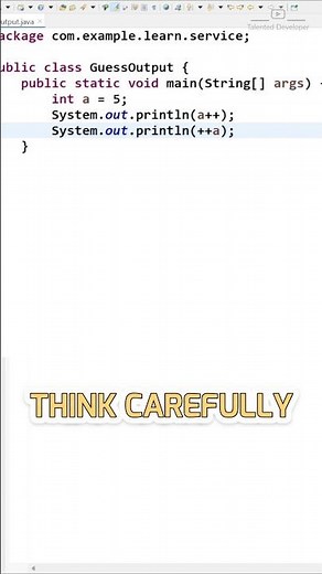 Java Challenge: What's the Output? (a++ and ++a in Action) #javacodechallenge #java #codechallenge