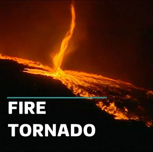 A rare phenomenon known as a 'fire devil' has been captured on camera in Portugal as more wildfires sweep across the country. Read more here: http://bit.ly/2xt2ziV | ITV News