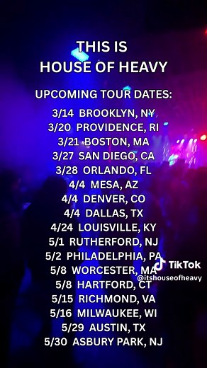 New House of Heavy Tour Dates Announced!