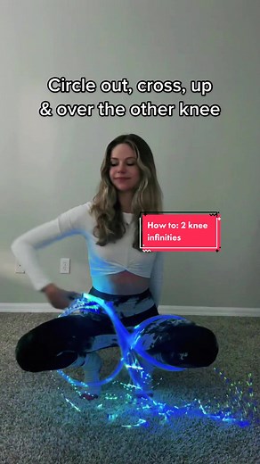 2 Knee infinities!! #pixelwhiptutorial #pixelwhip #kneewraps #lightwhiptutorial #lightwhip