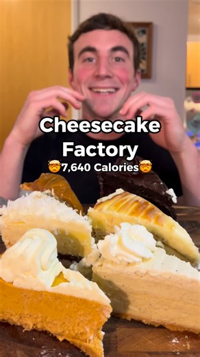 James Kibitel on Instagram: "Trying Cheesecake Factory 🎂 #cheesecake #cheesecakefactory #mukbang"