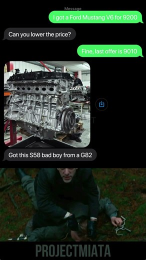 Damn It’s a Good Deal 😭🔥 Mustang V6 for S58 | #trends #fyp #audio #miataproject #angst #cartok #jdm